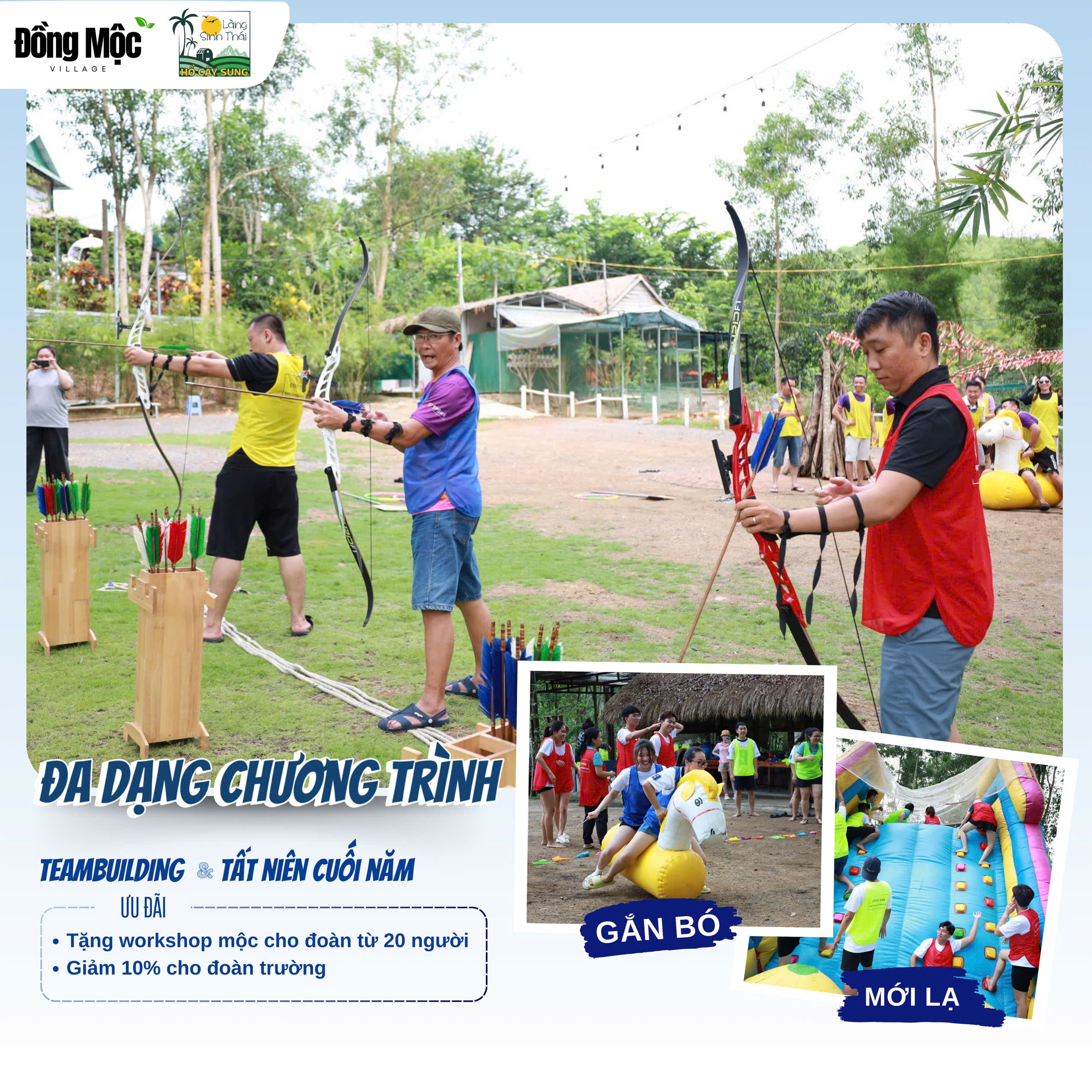 Tham gia hoạt động ngoài trời trong chương trình tất niên