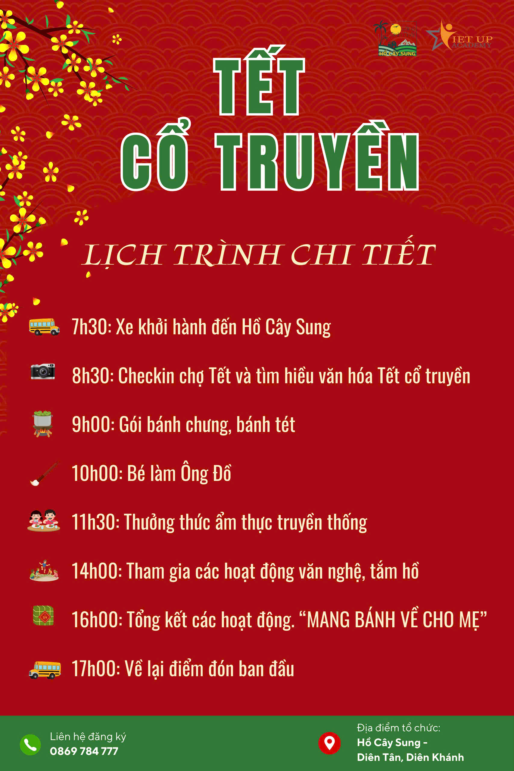Lịch trình vui tết cổ truyền