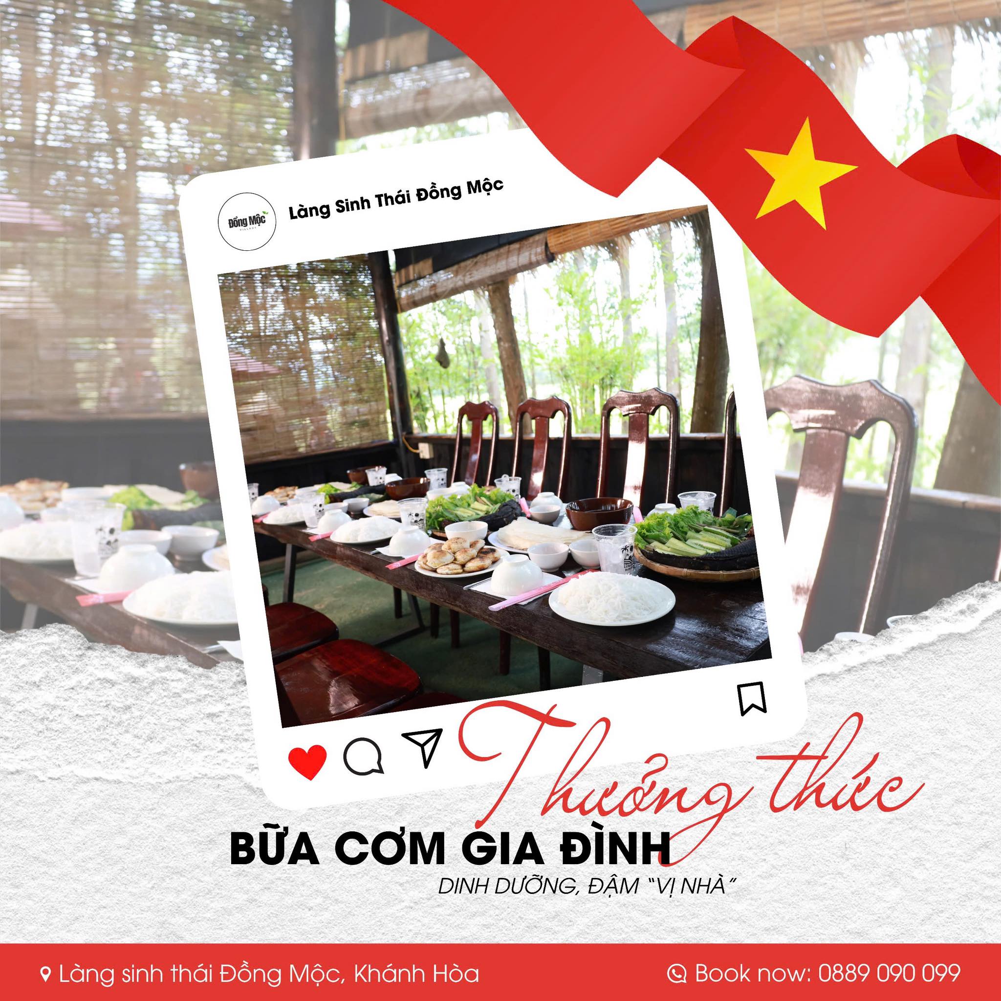 Thưởng thức cơm quê tại Làng Đồng Mộc