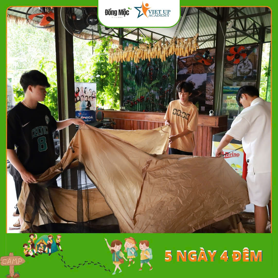 Trải nghiệm tự tay dựng lều 