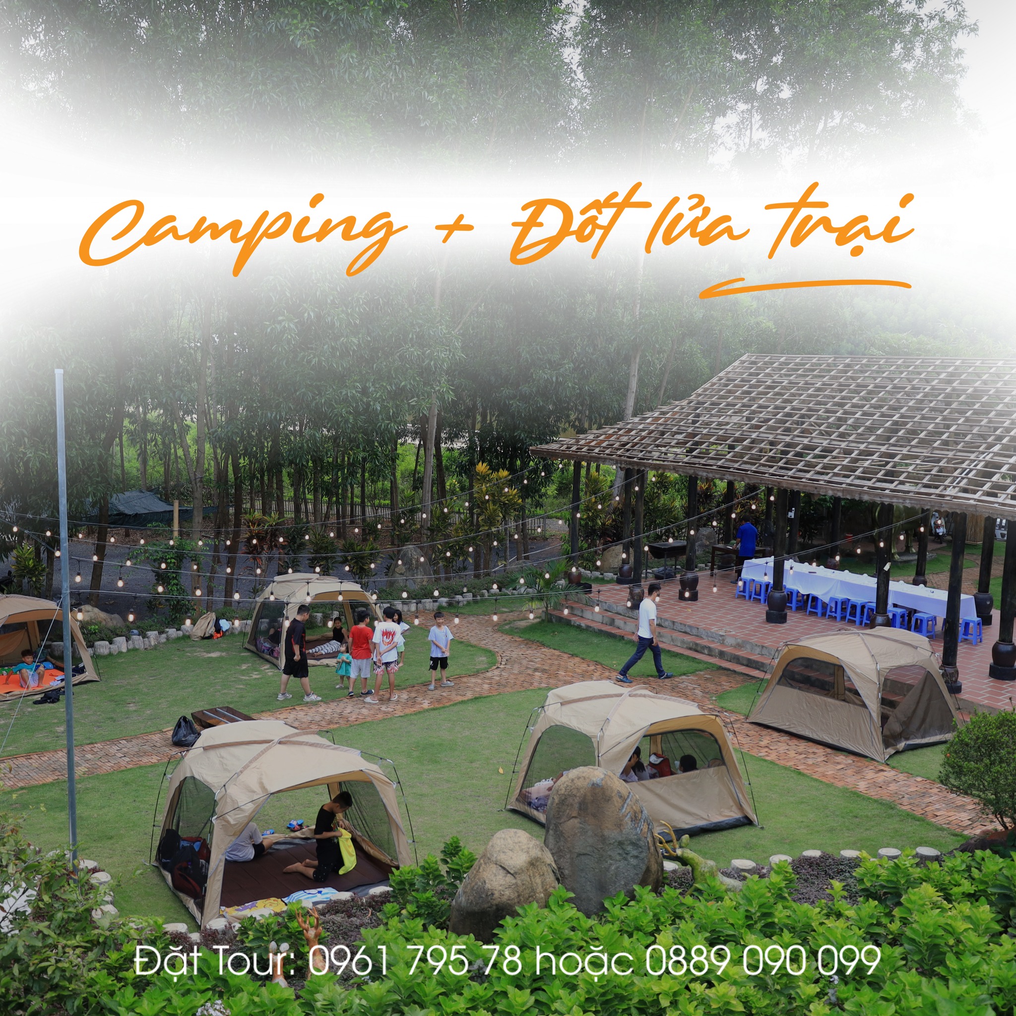 Camping - đốt lửa tại tại Đồng Mộc