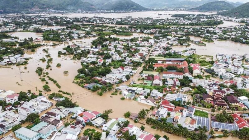 Tình trạng ngập nặng tại Nha Trang